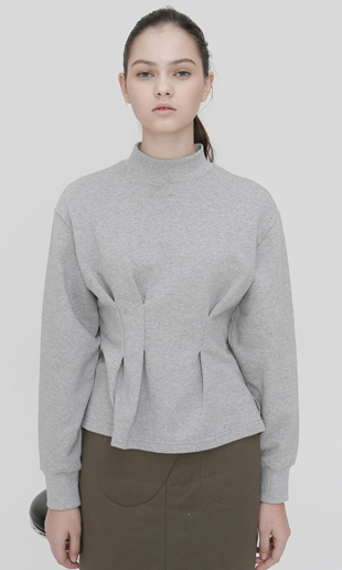 pleats sweat-shirt (gray)