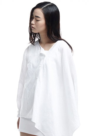 linen shawl cardigan (white)