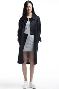 [14SS] right angle_linen trench coat (black) 