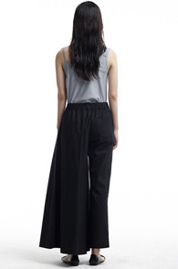 [14SS] unbalance linen pants (black)