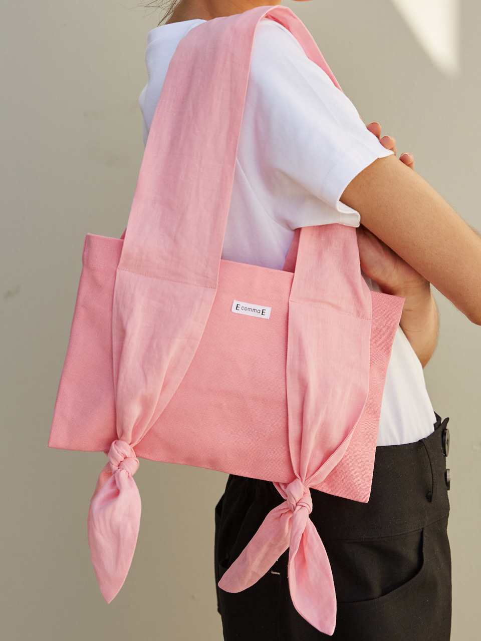 [EVENT] 19 SS ribbon mini canvas bag (pink)