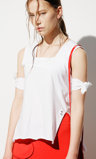 [15 SUMMER] squared strap top (white) 