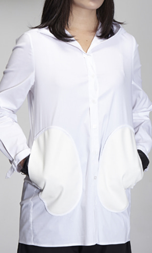 [EVENT] big pocket hood-blouse (white)